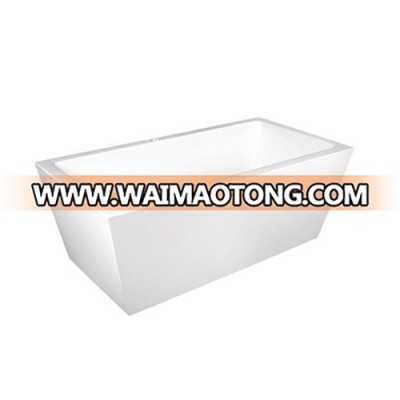 Empava 63" Contemporary Bathroom Freestanding White Color Acrylic Bathtub Soaking SPA Tub